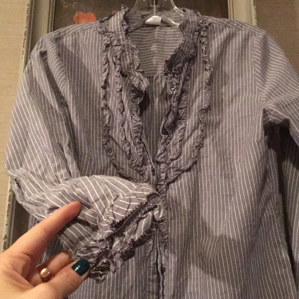 J.Crew Ruffle Button Down Shirt - image 3